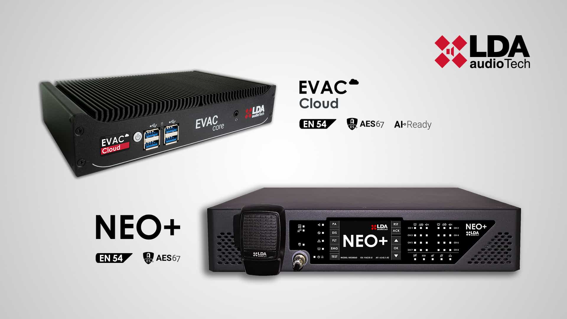 LDA Audio Tech presenta EVAC Cloud y NEO+: soluciones avanzadas EN 54 para una seguridad conectada